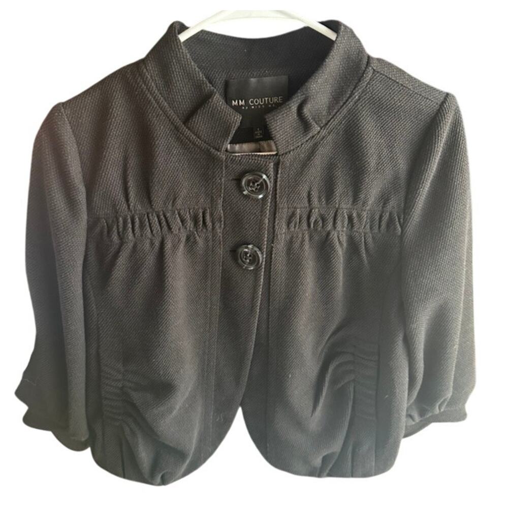 MM Couture by Miss Me Black Textured Blazer Women's Size Small